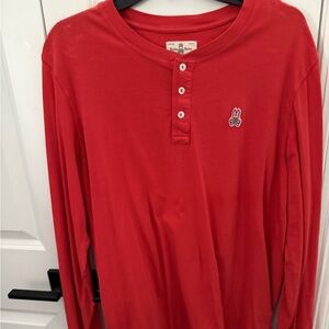 Psycho Bunny size M red long sleeve shirt